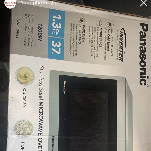 Panasonic stainless steel microwave